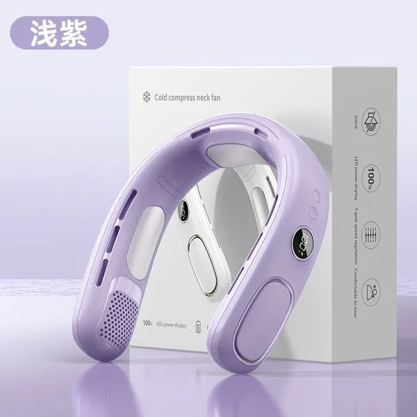 Semiconductor Cooling Neck Hanging Fan, USB Charging Bladeless Air Conditioning Fan, Outdoor Portable Neck Hanging Small Fan photo-3