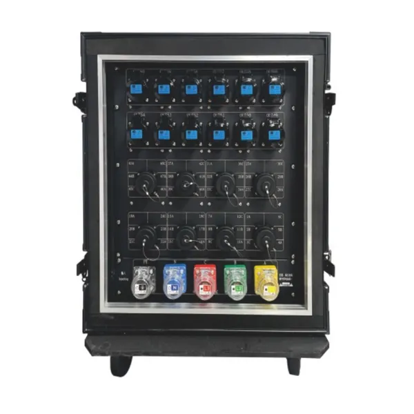 60 Channel Portable Wheeled Stage Power Distribution Unit, 400A Camlock Industrial Power Box With 32A 5P Three-phase Reserved Output photo-4