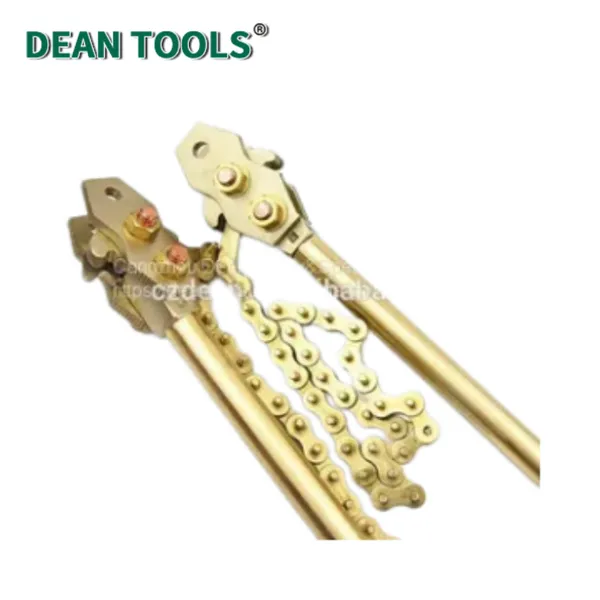 Non-Sparking Pipe Wrench(Chain Pipe),High-Strength,Heavy Duty Chain Design,Strong Holding Force