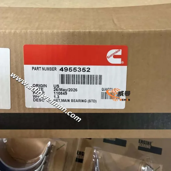 Main Bearing STD 4955352 for Cummins Engine Parts