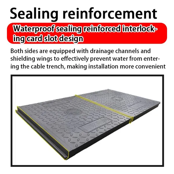 High Strength FRP GRP Manhole Cover Anti-Corrosion Fiberglass Inspection Cover for Municipal Road photo-5