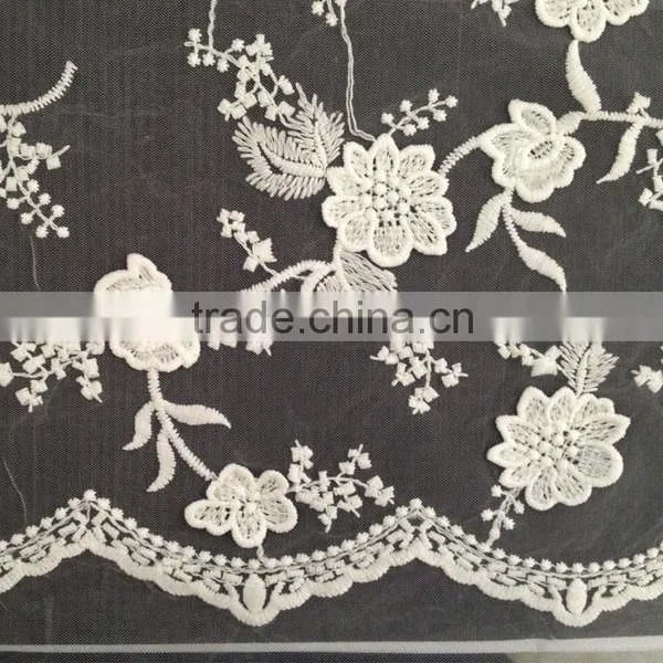 2016 High Quality Lace Accessory Mesh Fabric Milk Silk Chemical Lace for Wedding photo-4