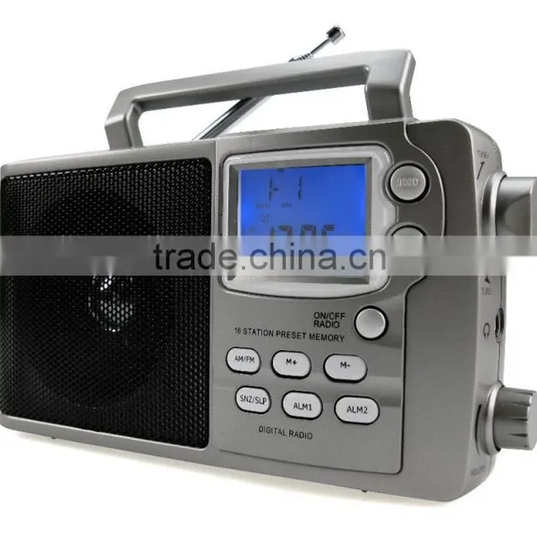 2015 Hot Sale Grey Compact AM FM Digital Tuning PLL Radio photo-2