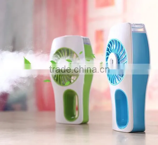 2016 Handheld Water Mist Fan Mini USB Rechargeable Carry-on Humidifier Desktop Fan Water Supply Fan For Cool Summer