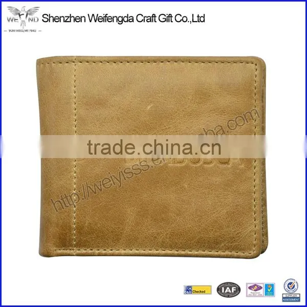 Top Grade Brown Cowhide Rfid Blocking Genuine Leather RFID Wallet photo-2