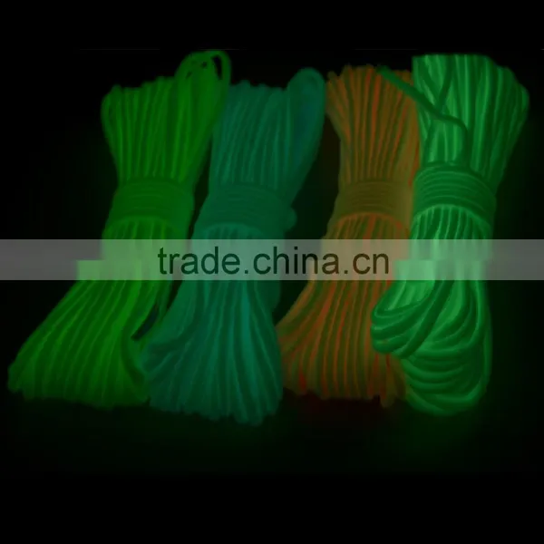 550 Type III Commercial Paracord 9 Strand 550 Luminous Glow in the Dark Parachute Cord Paracord photo-5