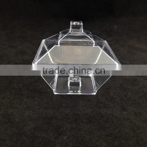 ps Disposable 83ml Square Plastic Dessert Candy Cup With Lid for Party photo-2