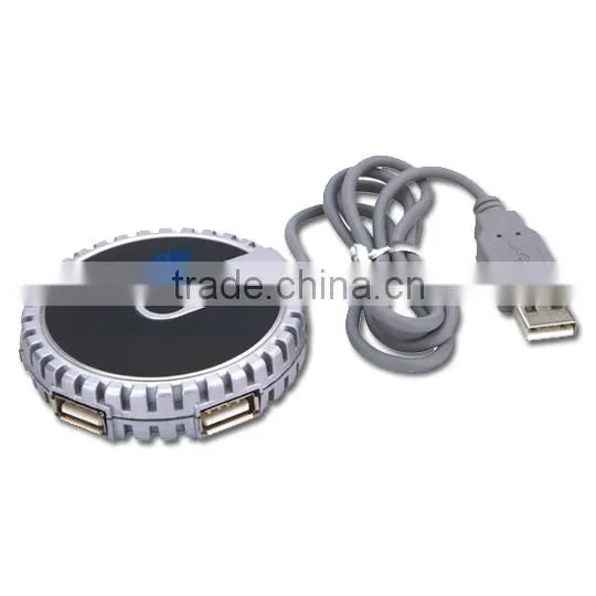 Car Wheel Shape High Speed 4 Port USB 2.0 HUB photo-3