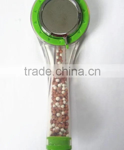 Multifunction Shower Transparent Spa Shower Head With Stone Green Hand Held Shower Eco Rain Spa Shower Head Water Saving Showers photo-4