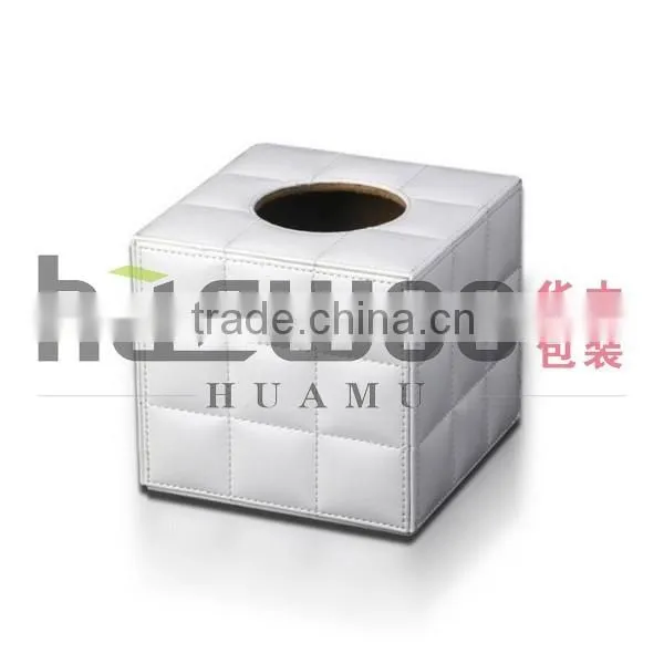 Fashionable & Exquisite White Square Tissue Box photo-3