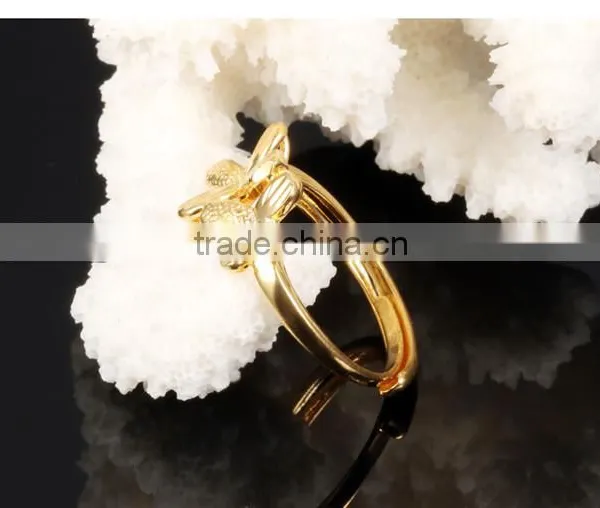 Copper Brass Jewelry Flower Adjustable Wedding Rings for Women photo-5
