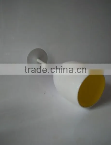 White Outside Yellow Inside Drinking Glass Goblet Cups White Colored Glass Cup Drinking Wine Tall Stem Colored Goblet Glasses photo-3