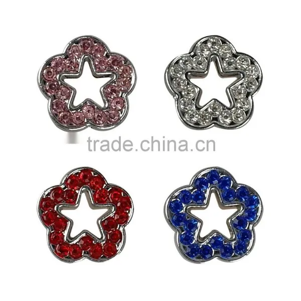 Rhinestone Bling 10mm Alloy Charm Slide Charms photo-4