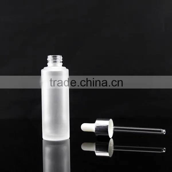 High Quality Frosted Bottle With Dropper in Silver photo-3