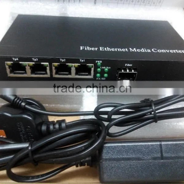 1000M 4 RJ45 and 1 SFP Fiber Switch photo-2