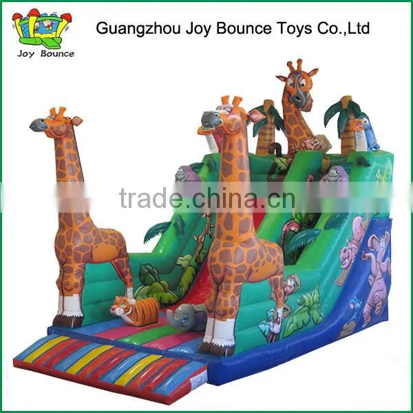 Crazy Promotion commercial use Giraffe inflatable animal zoo slide
