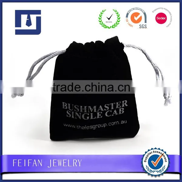 Manufacturer Custom Velvet Jewelry Bag,Cufflinks Bag,Tie Clip Bag, Promotional Drawstring Pouch photo-2