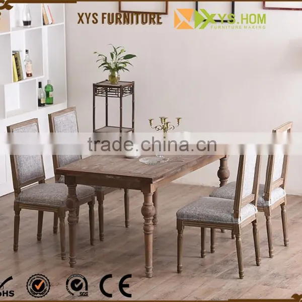 New Design Classical Furniture Mdf Board Black Dining Table Set