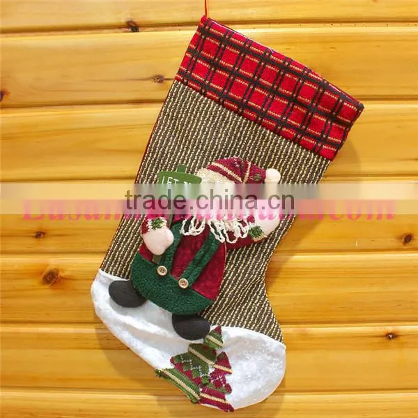 Bulk Handmade Woven Party Occasion Christmas Stockings 45*28cm photo-2