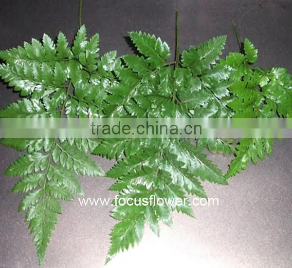 Home Decor Fresh Leather Leaves Fern For Wedding Leather Process Plant Fern
