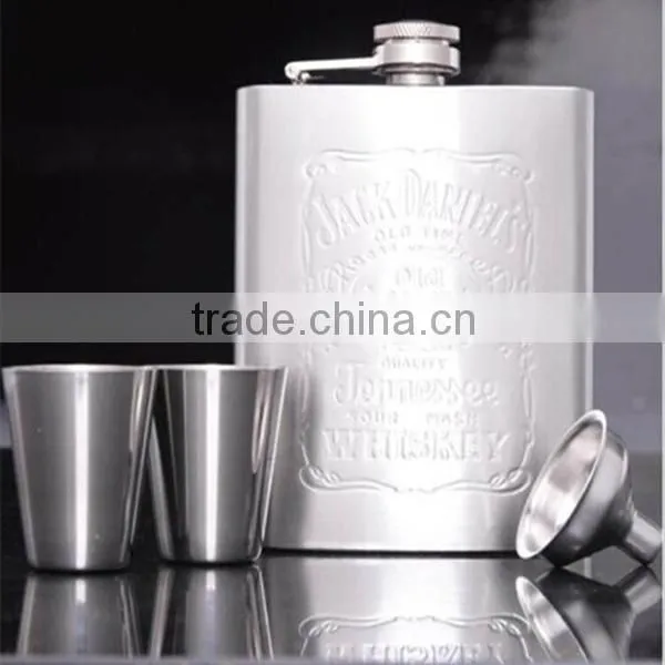 7 oz Hip Flask Stainless Steel Flagon Wine Pot Set Portable Bottle Funnel photo-5