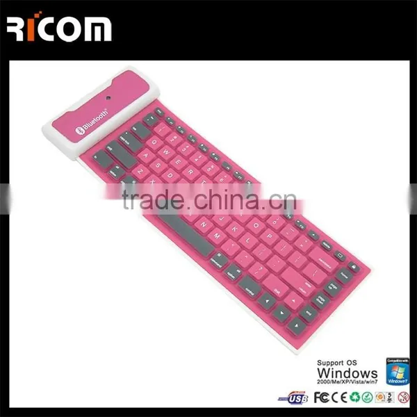 85keys Waterproof Flexible Bluetooth Keyboard for Ipad,roll-up Flexible Silicone Keyboard---SKB-212--Shenzhen Ricom photo-2