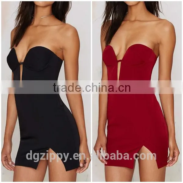 2016 Wholesale Sexy Fashion Strapless Bandage Dress Quality Choice photo-2