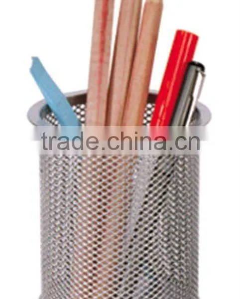 Metal mesh Round Pen Holder