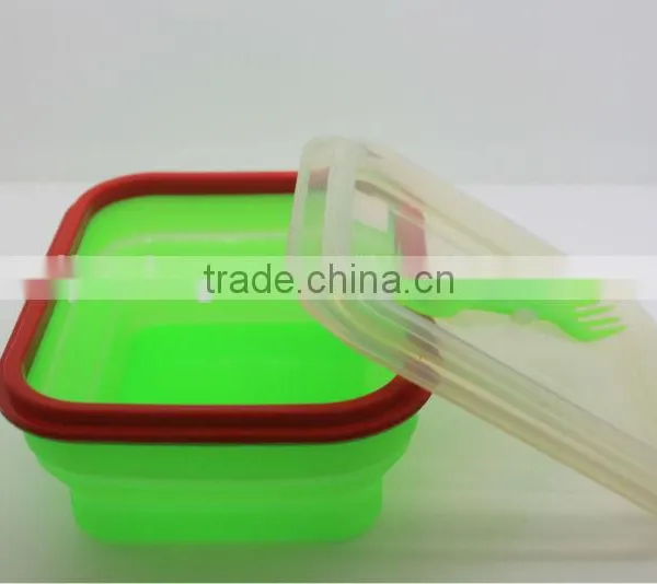 2013 the Latest Collapsible Single Case Silicone Lunch Box