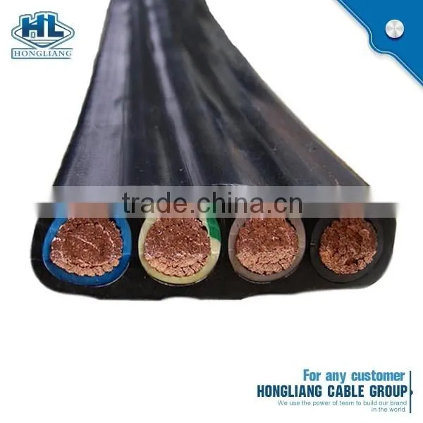 IEC Standard Copper Conductor Rubber Sheath 4 Core 25mm2 Flat Cable photo-2