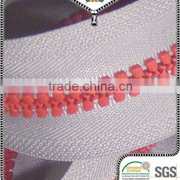 No.5 High Quality Best Price Hot Selling Plastic Vislon Resin Custom Contrast Teeth Color Wholesale Fashion Derlin Zipper