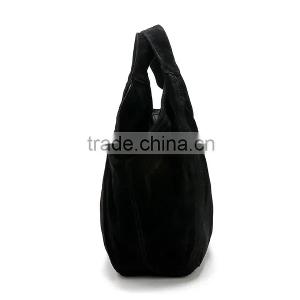 Black Fleece Tote Bag Big Polyester Shopping Bag photo-4