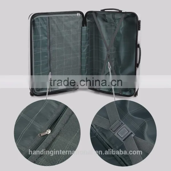 New 3PCS Silver Carry On Luggage Set Trolley Suitcase Travel Bag Spinner ABS PC photo-6