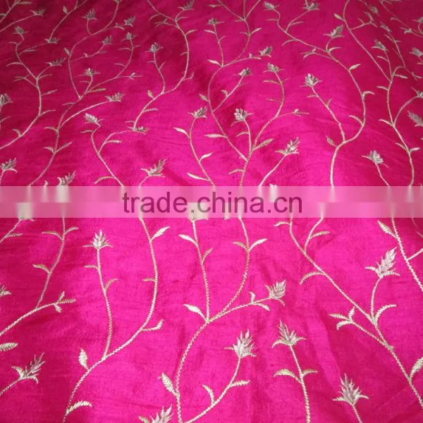 FLOWER EMBRODARY SILK FABRIC photo-2