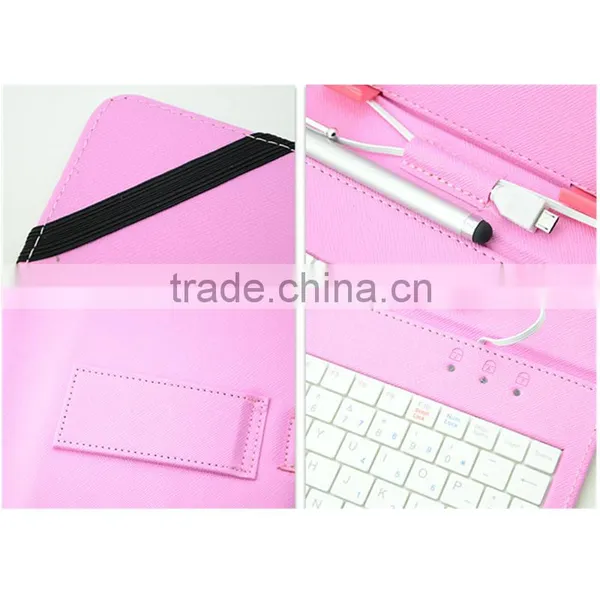 Universal pu Leather Tablet Case Cover for Lenovo Thinkpad 8 for Huawei With Keyboard and Elastic Band Strip photo-4