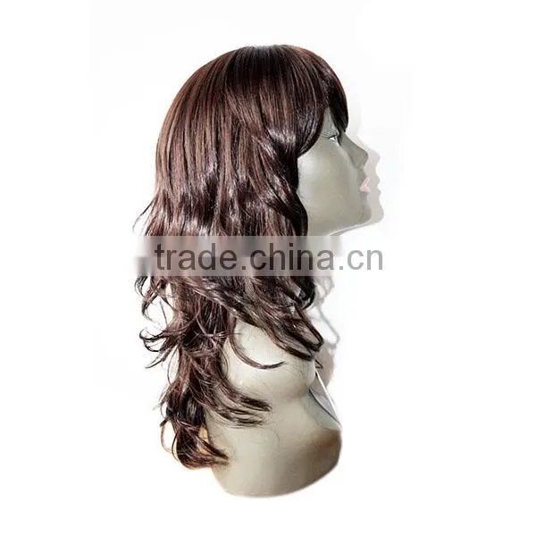 Manufacturer Supply Hot Sale Romamce Curl Fiber Curly Synthetic Lace Wig photo-4