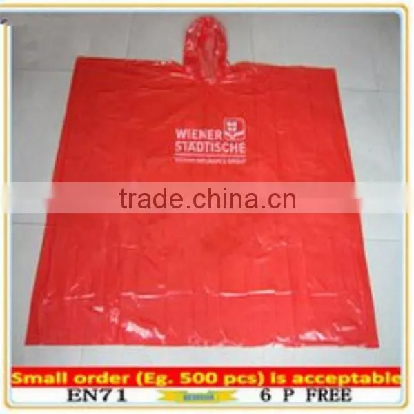 Disposable Beautiful Pe Water-proof Rain Poncho photo-3