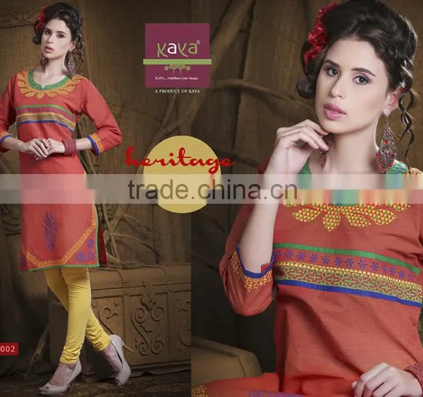 Indian Traditional Design Embroidered Kurtis In Wholesale Price For Women photo-2