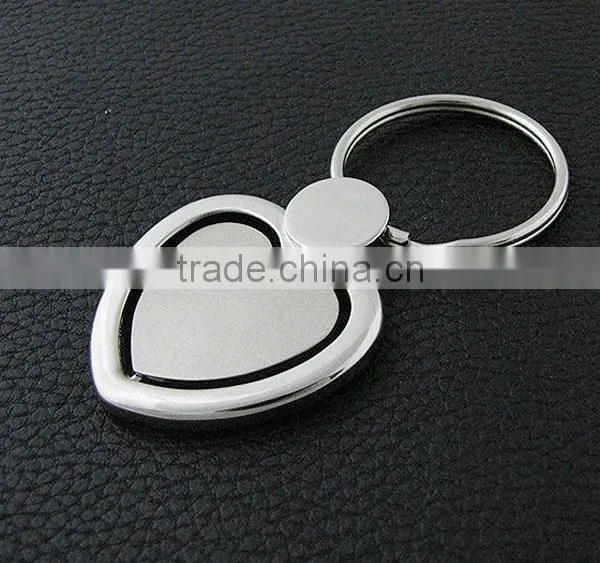 Custom Metal Fancy Heart Shape Spinning Cute Keyring for Lovely Girls photo-2
