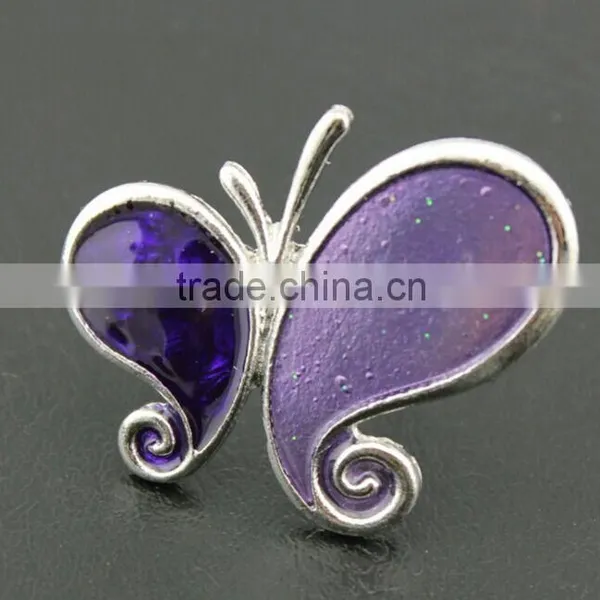 Young Lady Favorite Drip Process Alloy Varied Smart Butterfly Rings photo-2