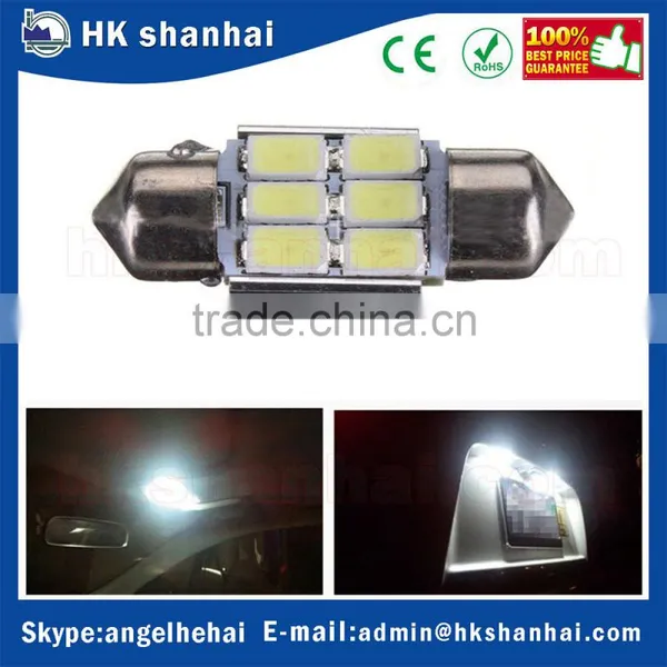 White Light 31mm Festoon Lamp Holders 6 Smd Led Turn Light 5730 Led Chip Blub Reading Led Lamp Car Light photo-5