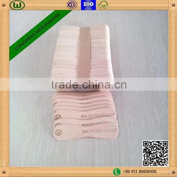 94*17/11*2mm Food Grade Hot Stamped Wooden Ice Cream Spoon