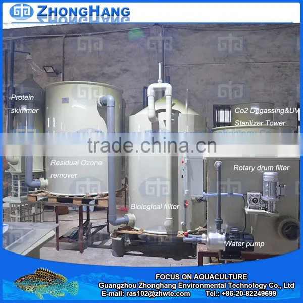 Indoor fish tank recirculating aquaculture system for RAS system
