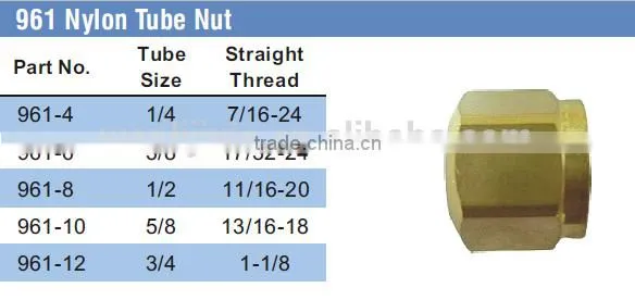 Nut,Air Brake Fittings for Nylon Tube, Brass Valve,Nylon Air Brake Fittings,brass Fittings photo-5