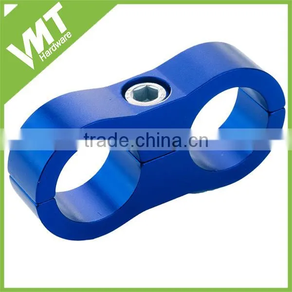 AN6 Anodized Black Braided Dual 2 Holes Hose Separator photo-2