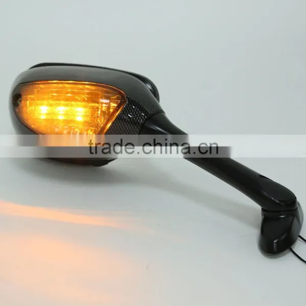 Carbon Fiber Side Pair Mirrors Signal For Suzuki GSXR1000 GSX-R 1000 05-15 06 07 photo-5