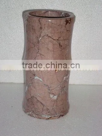 BEAUTIFUL MARINA PINK MARBLE FLOWER VASES photo-2