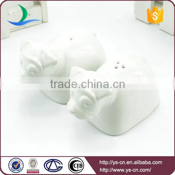 YSpp0010 Lovely Dog White Ceramic Salt and Pepper Shaker for Gifts photo-2