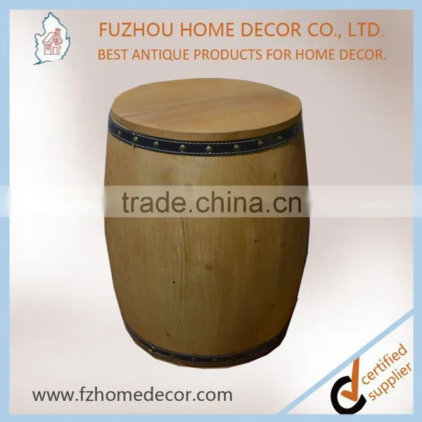 2017 Latest Antique Decorative Wooden Storage Organizer Cask With Barrel Shape photo-3