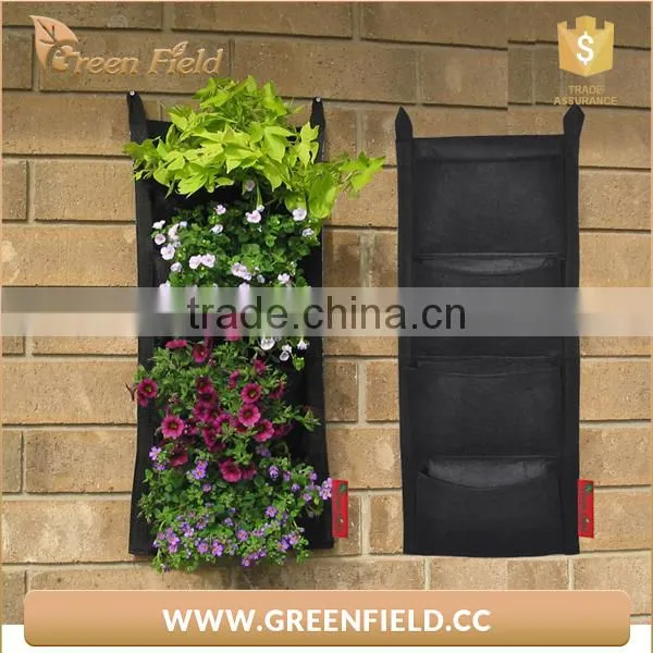 Green Field Vertical Garden Wool Felt Fabric Plant Bag photo-5